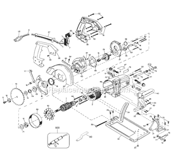 Page A Diagram and Parts List for 3030 Type 1 Black and Decker Circular Saw